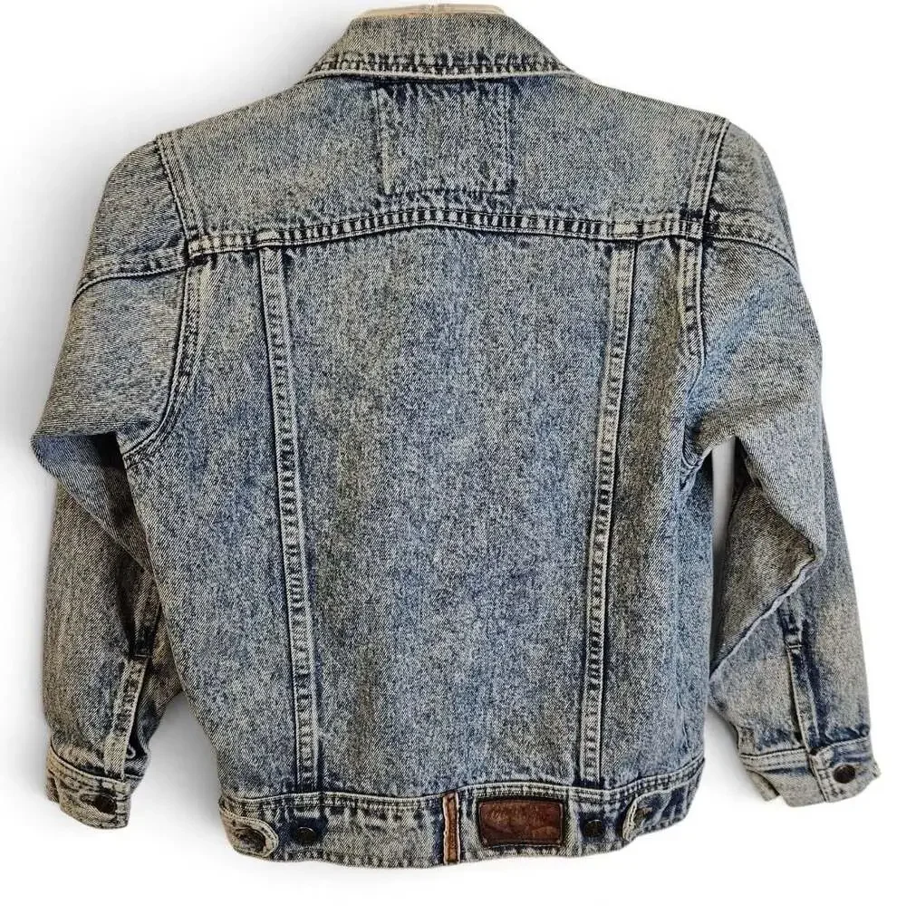 Vintage Coca-Cola Acid Wash Denim Trucker Jacket Size Youth  M